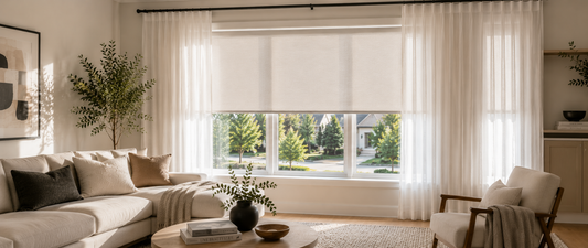 How to Combine Curtains and Roller Shades